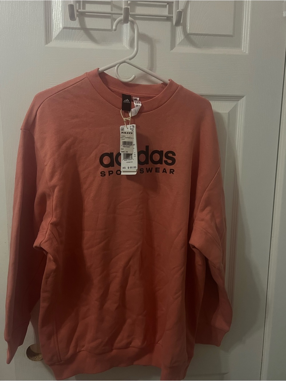 adidas Coral Crewneck Sweatshirt with Black Logo
